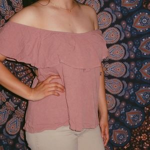Pink Off the Shoulder Top